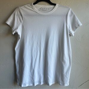 Hatch The Perfect Crew Tee White Sz 1 or S Maternity Basic Essential Cotton